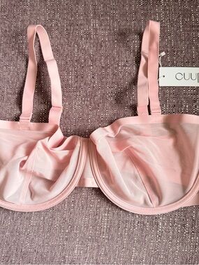 CUUP Blush Pink Underwire Sheer Mesh Bra